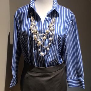 Jones New York stripped shirt